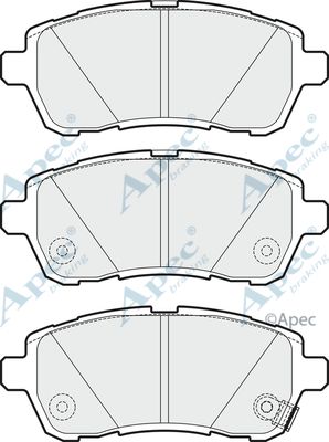 APEC BRAKING Комплект тормозных колодок, дисковый тормоз PAD1706